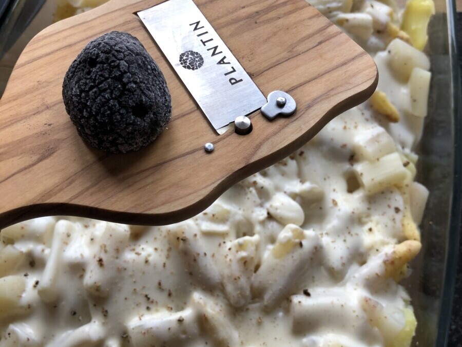 Gratin d’asperges à la truffe